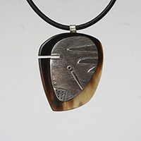 Колие сребро рог