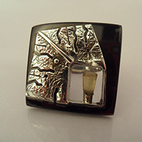 Пръстен сребро рог