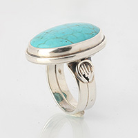 Пръстен сребро тюркоаз