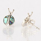 Сребърни обици калинки