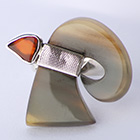 Пръстен спирала с цитрин